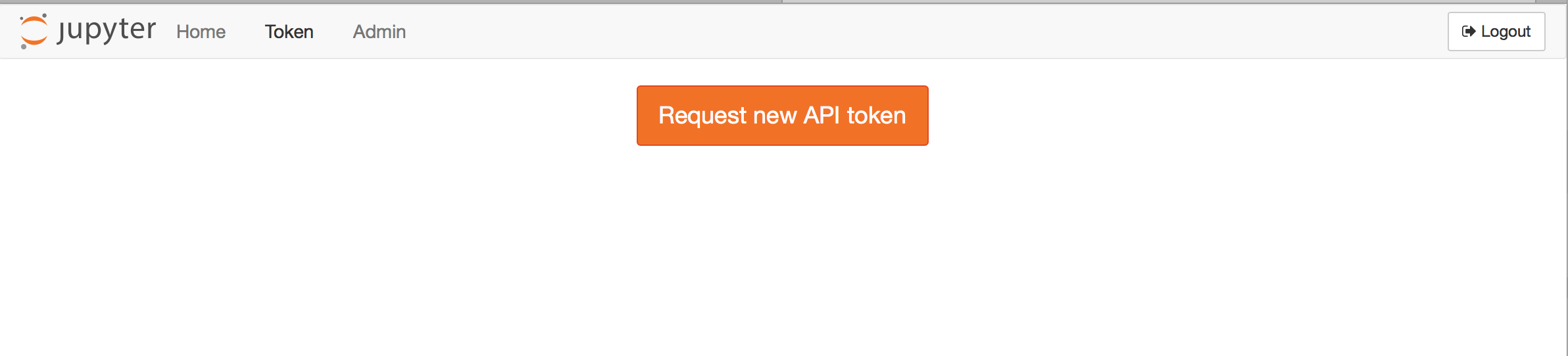 Request API TOKEN page